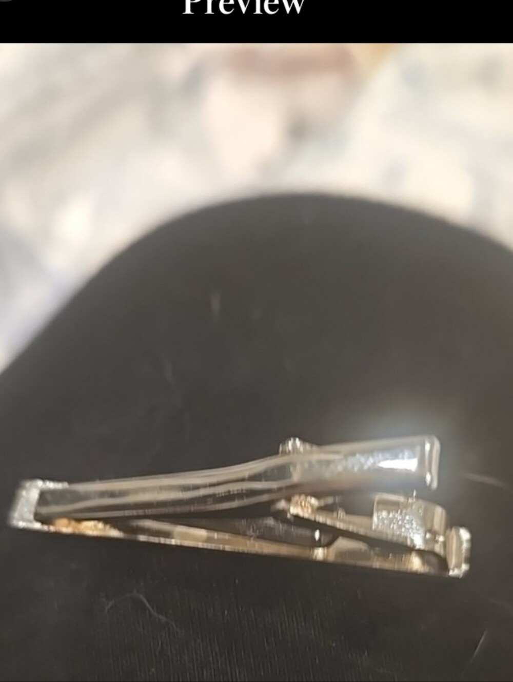 Vintage Men's Silver Tie Clip - Classic Polished Finish